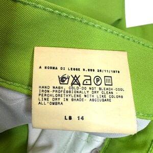 Vintage 2000s Versace Jeans Couture Lime Green Straight Leg Trousers | 26 Inch Waist