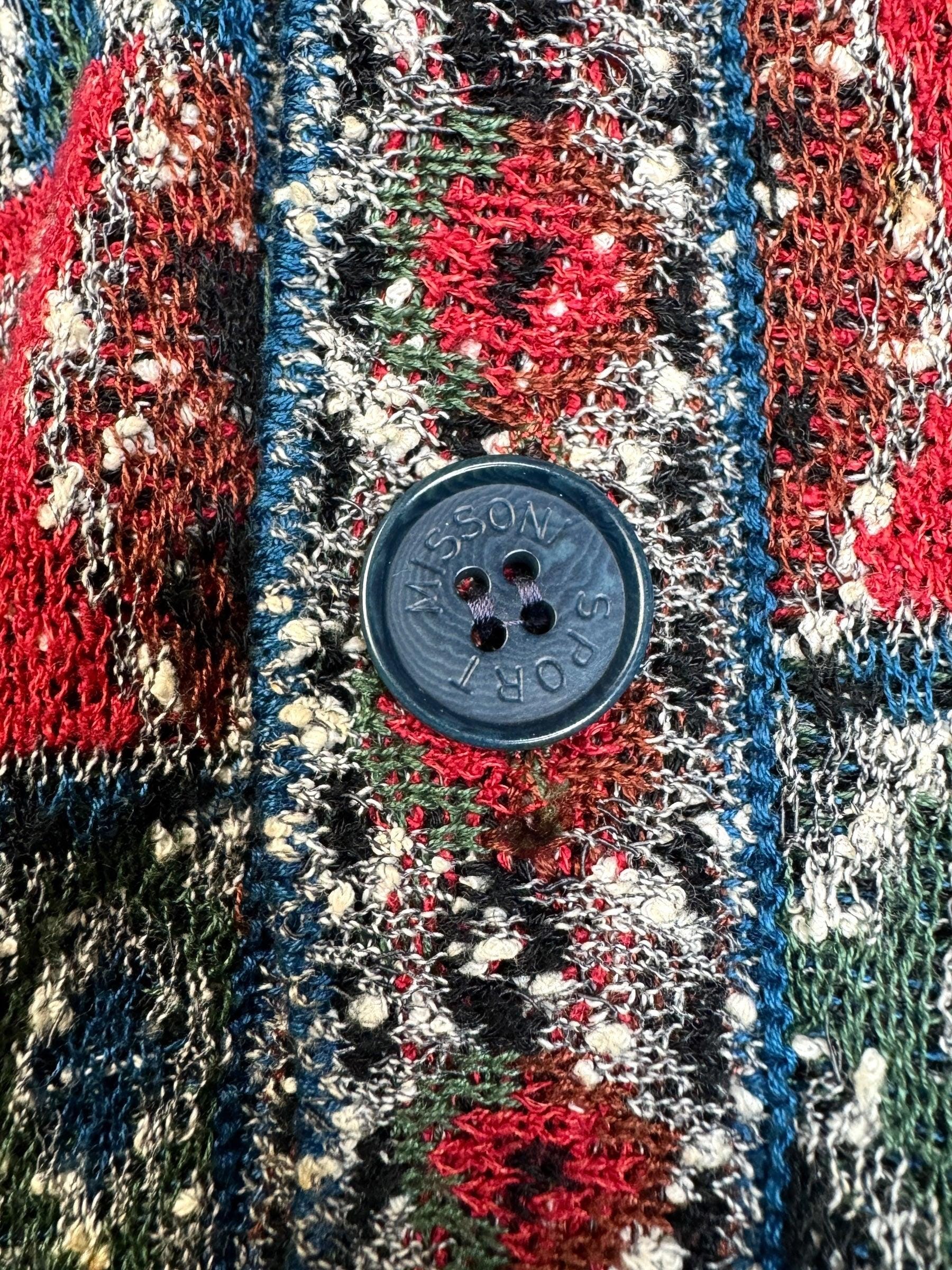 Vintage 90s Missoni Sport Knit Cardigan | Abstract Pattern, Men's