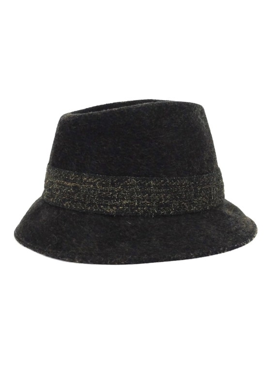 Vintage 40s Men’s Robin-Sport Dark Grey Felt Wool… - image 3