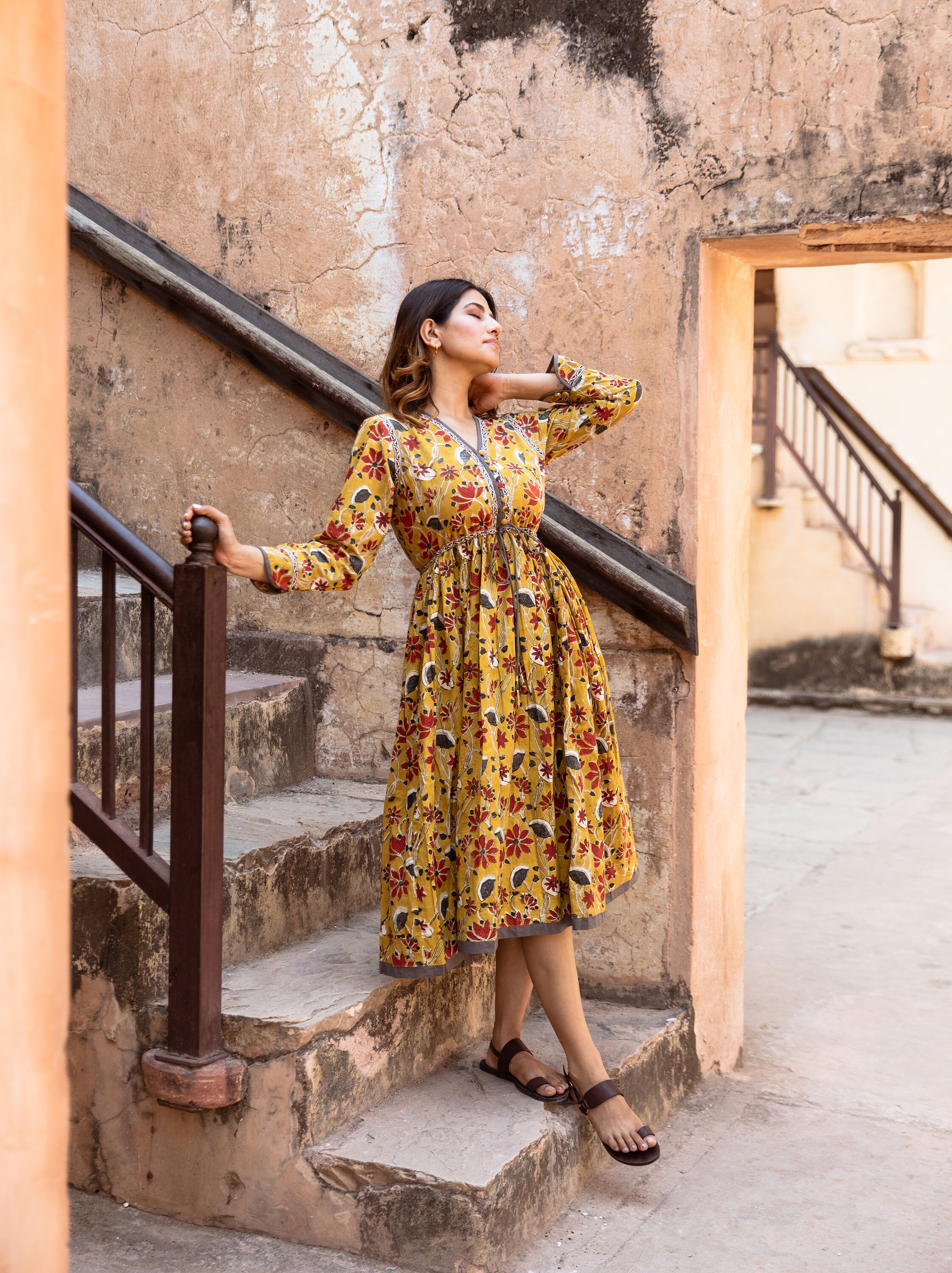 mustard midi dress Stolen Stores MS. PLEAT MAXI IN YELLOW Claire Ruched Midi Dress in Mustard Yellow size Medium by Fashion Nova Umgee Floral Print V Neck