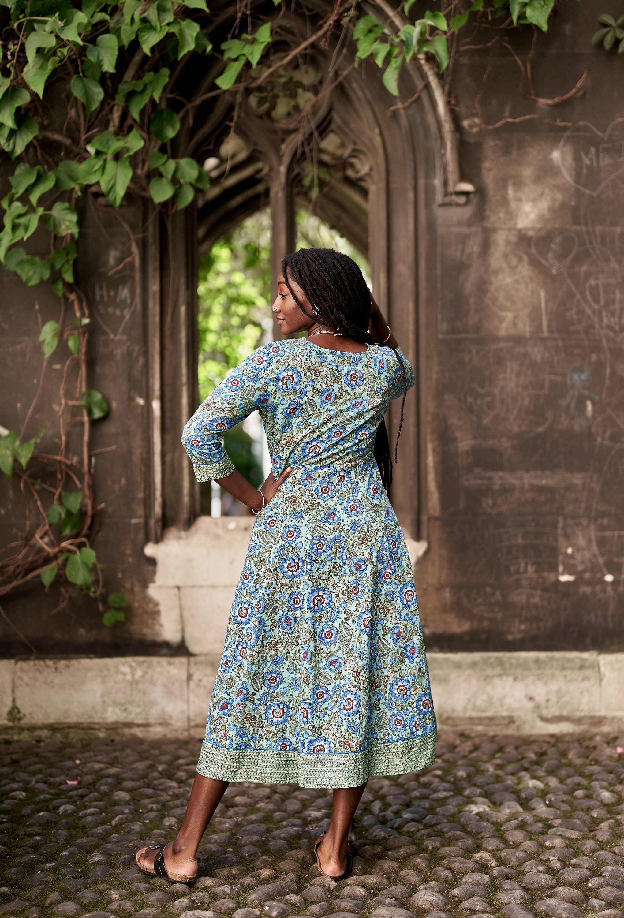 green and blue dress Glenna Green Single Shoulder Maxi Dress shop chartreuse