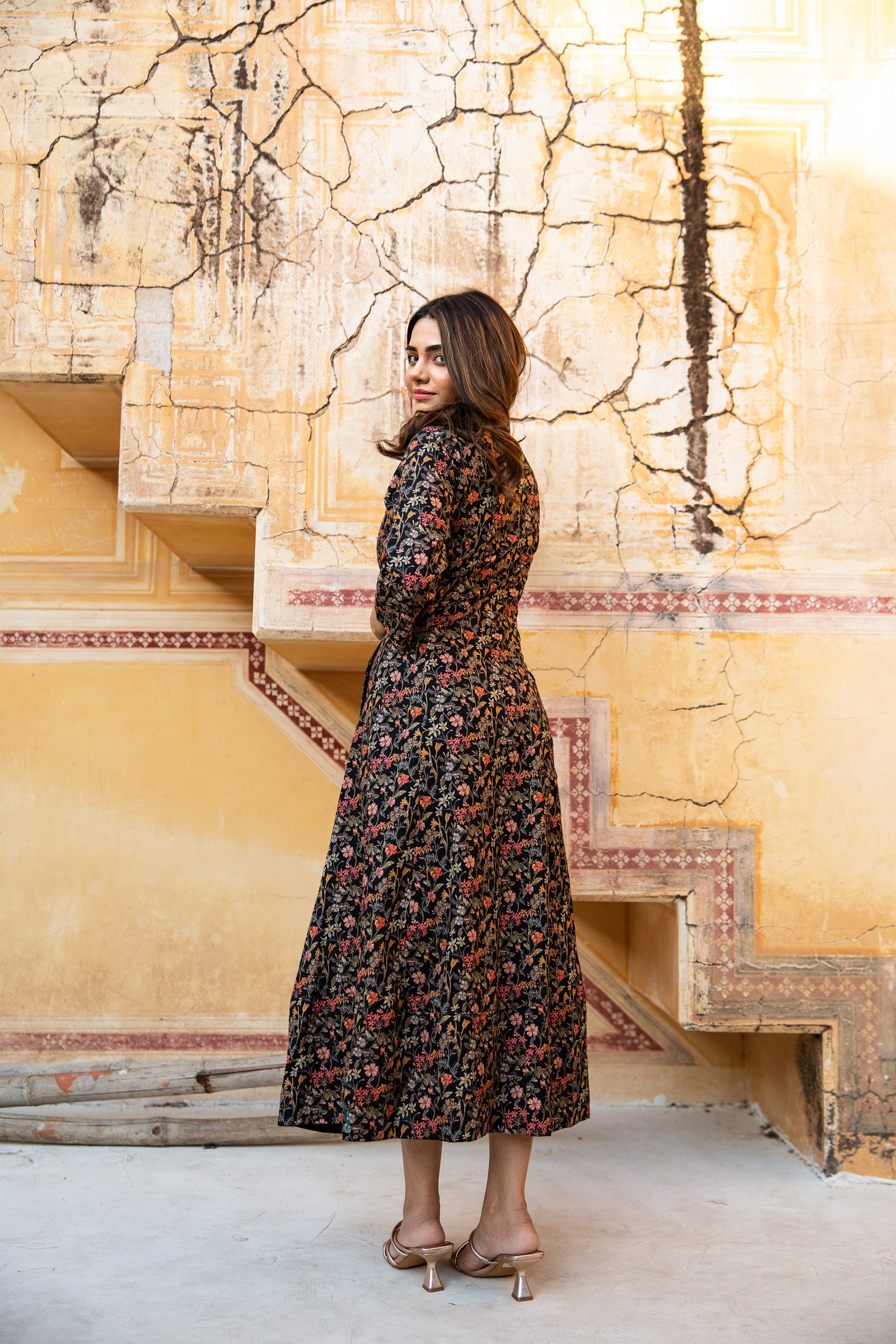 h&m a line maxi dress Medeau-dress,calf Length,hand Screen Printed,bohemian,floral,black,green,pink,casual,occasional,handmade,ethical Fashion,panelled Sizes:8 A-Line/Princess Halter Wedding Guest SWEEPING-TRAIN Blue maxi Corset maxi dress Skirt