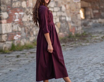 plum dress casual