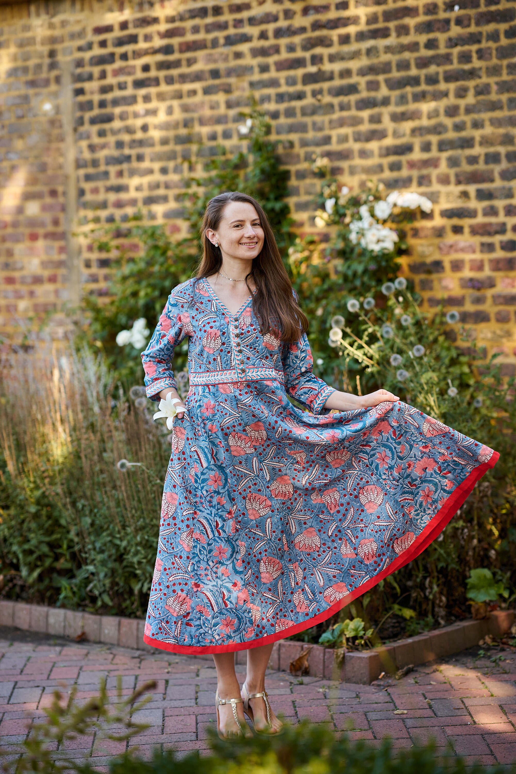 summer elegant maxi dress Waves Maxi Dress in Blue | Off The Shoulder Flowy Maxi Dress