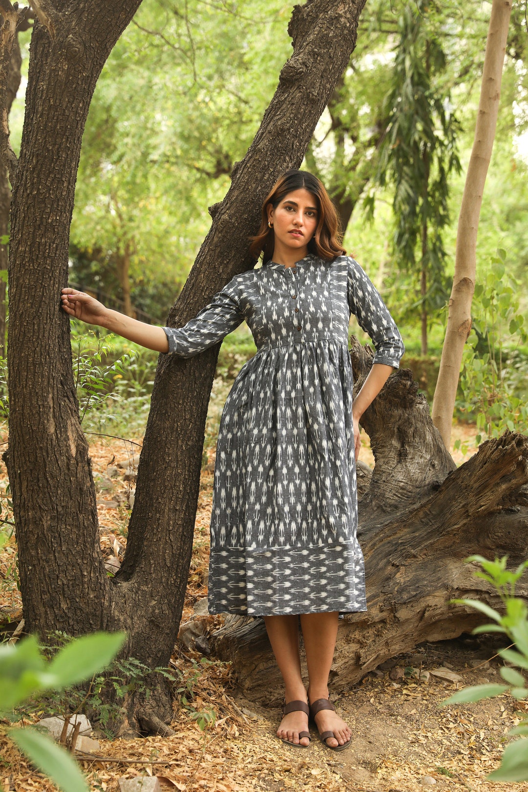 New Anokhi Dress,pure Cotton,handloom,ikat,bohemian,casualoccasional