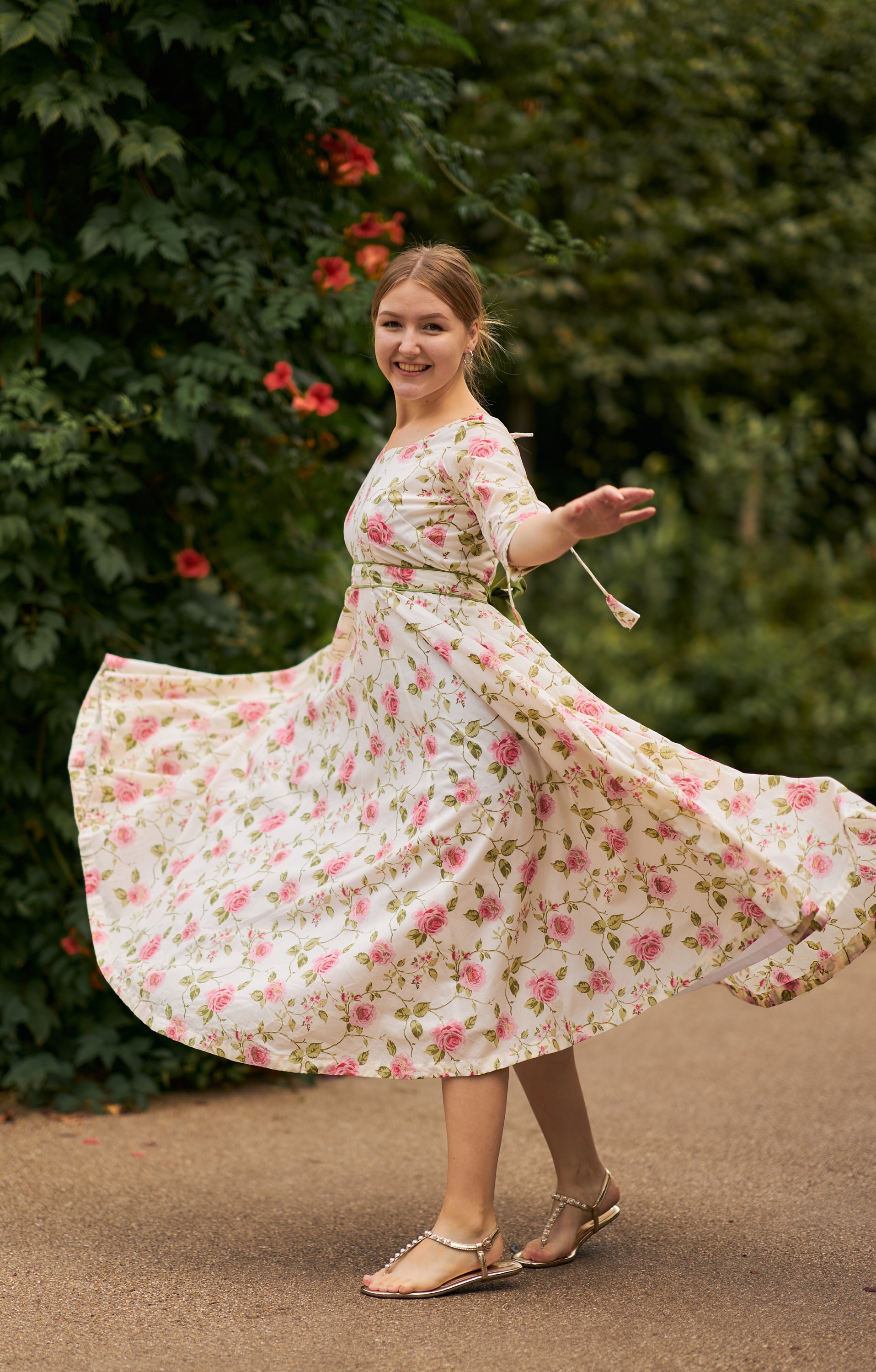 2WAY WILD ROSE CANVAS ART DRESS