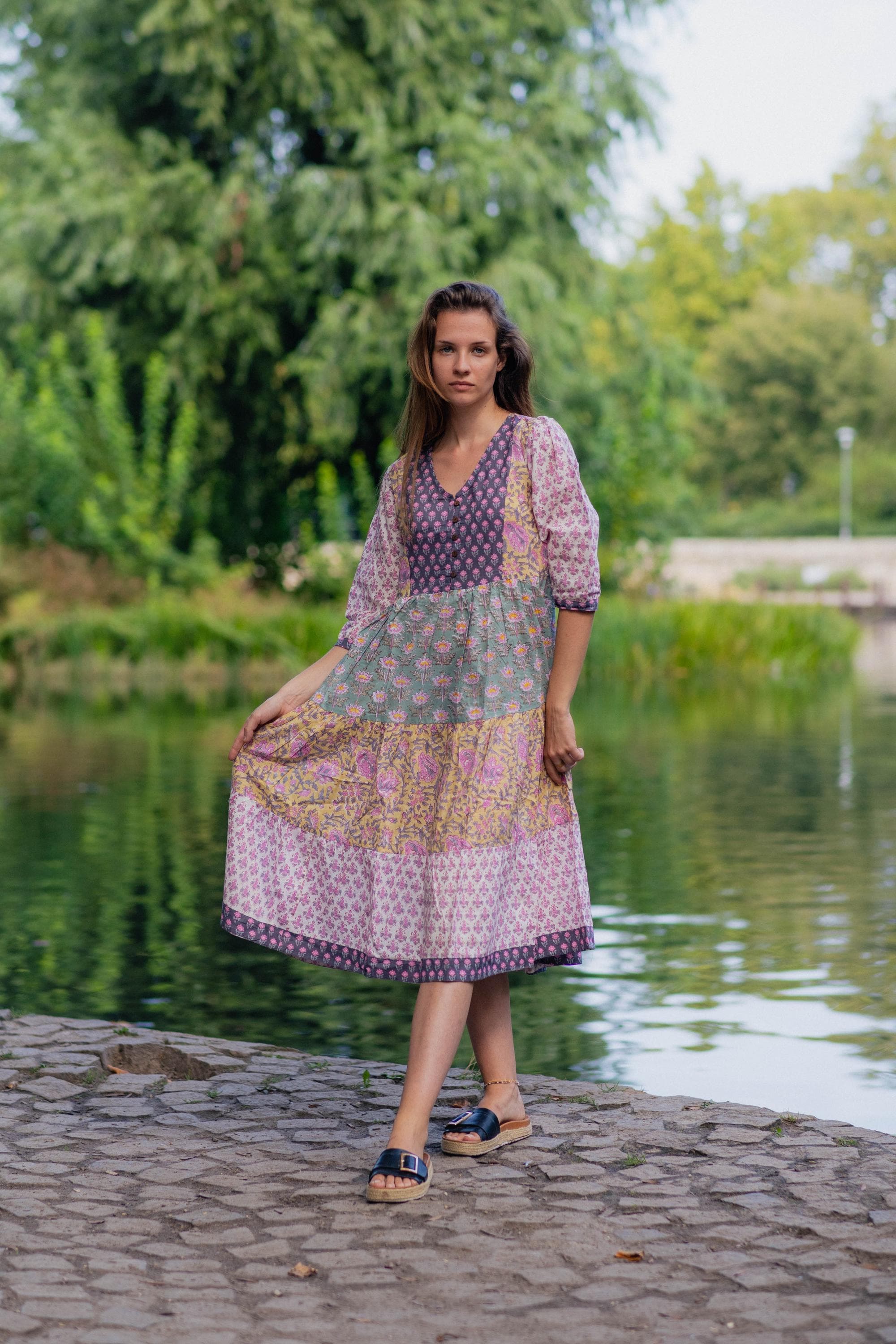 chinese dress ladies JANIS LONG DRESS – Sundress.fr main image 1