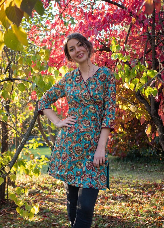 Teal Turquoise Dress For Wedding Guest Yumi Foil Print Pleated Wrap Dress, Teal Teal Turquoise Dress For Wedding Guest Yumi Foil Print Pleated Wrap Dress, Teal