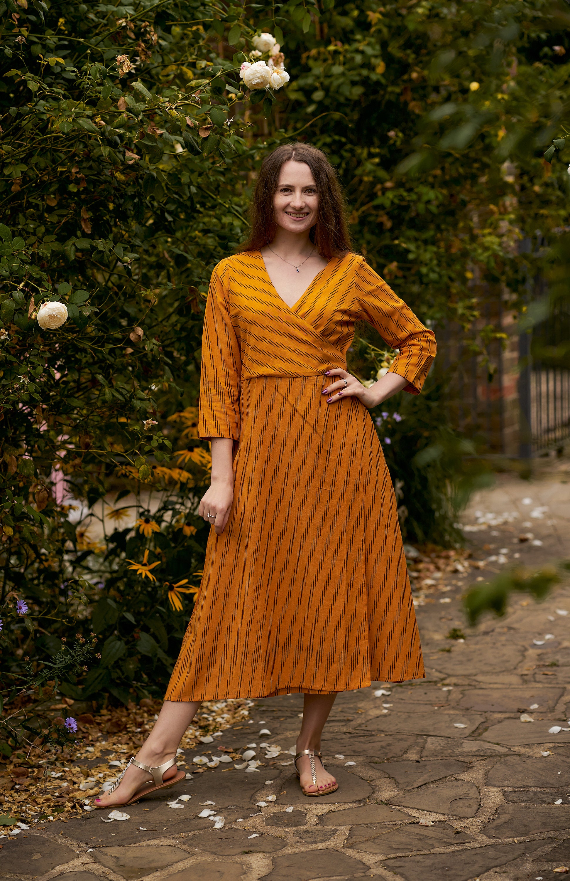 my philosophy golden yellow wrap dress Leia Wrap Dress main image 1