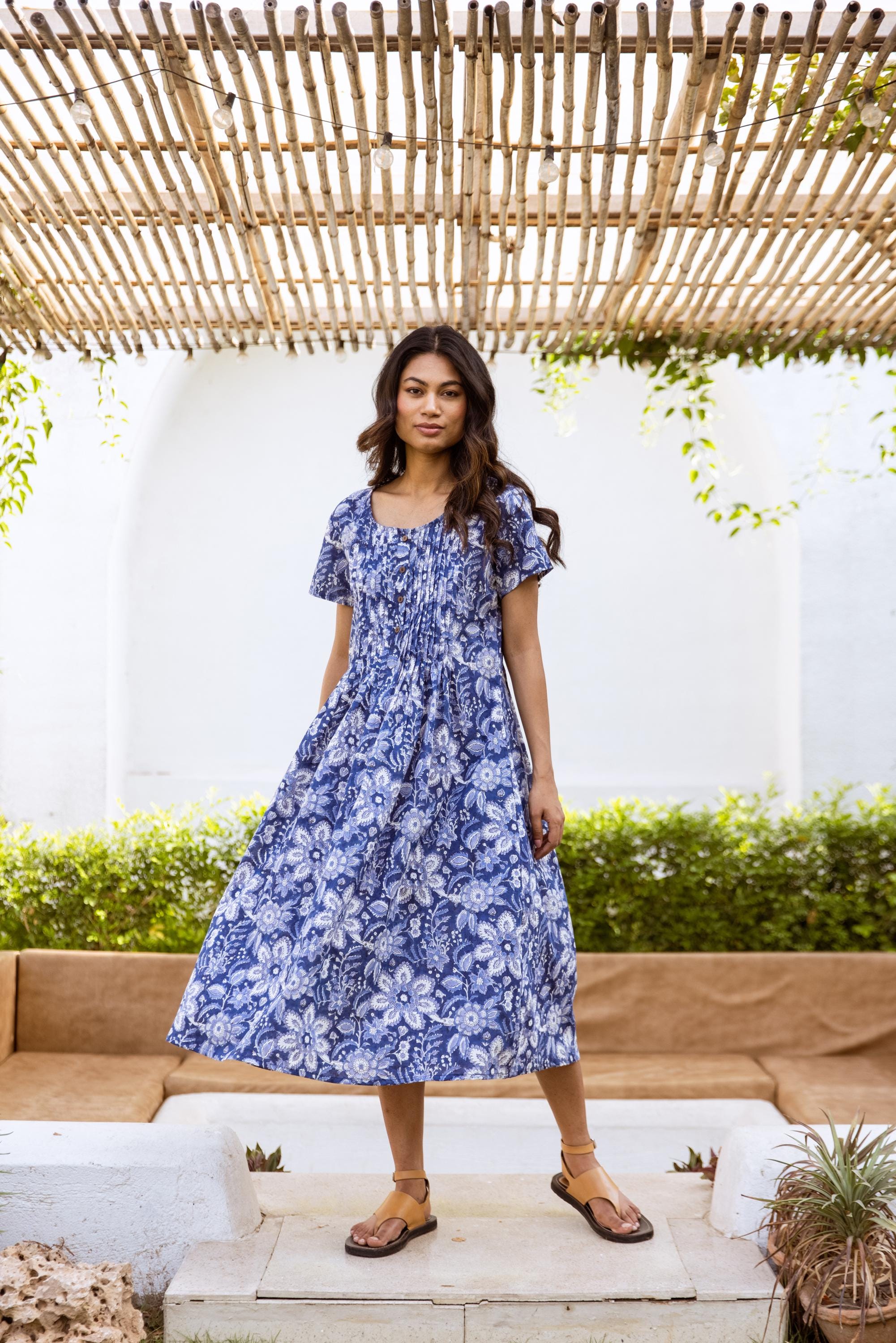 Fall Block Print Dress - Etsy
