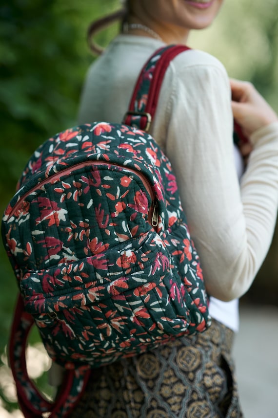 Fashion Quilted Mini Backpack BAGSMART Backpack Purses for Women,Lightweight Quilted Mini  main image 4