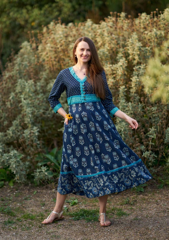 ethical blue maxi dress Erin Satin Maxi Dress main image 0