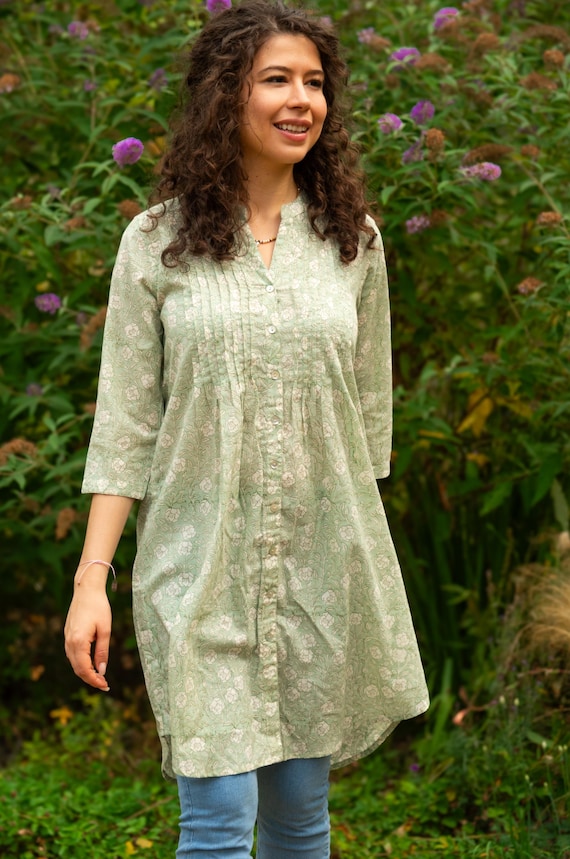 green floral tunic dress Buy Religion Green Ara Tunic Mini Dress With Ruffle Sleeves And Lace Trim In Prime Ditsy Floral Print from Next USA