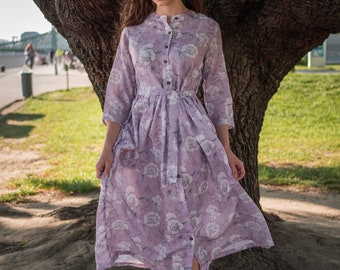 ワンピース AMBUSH Woman Dress Peony BWDB049S23FAB001 3400 Peony Button Down Dress,pure Cotton,bohemian,casual