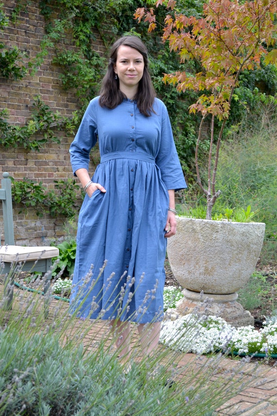 bohemian button down dress Hunter Green Boho Paisley Button Down Midi Dress