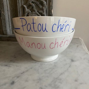 Bowl 100% personalized with a phrase, a first name, a nickname, writing, like a Breton bowl image 10
