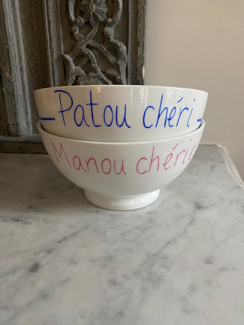 Bowl 100% personalized with a phrase, a first name, a nickname, writing, like a Breton bowl image 10