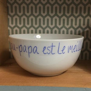 Bowl 100% personalized with a phrase, a first name, a nickname, writing, like a Breton bowl image 9