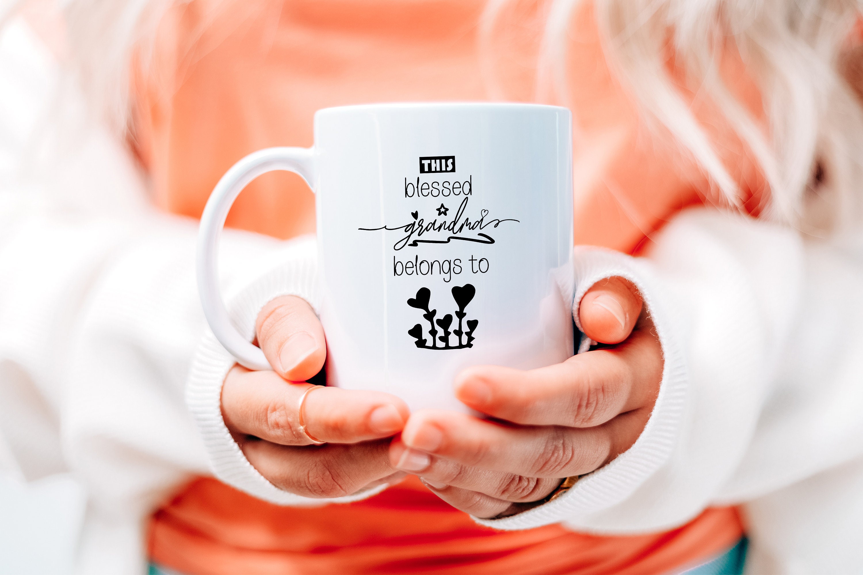 Grandma svg with grandkids namesthis blessed grandma lelongs  Etsy