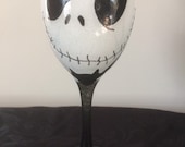 Jack Skellington Nightmare Before Christmas Hand Painted Wine Glass