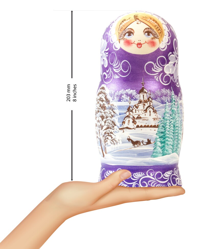 Russian Nesting Doll BIG SIZE 7 dolls in 1 Etsy