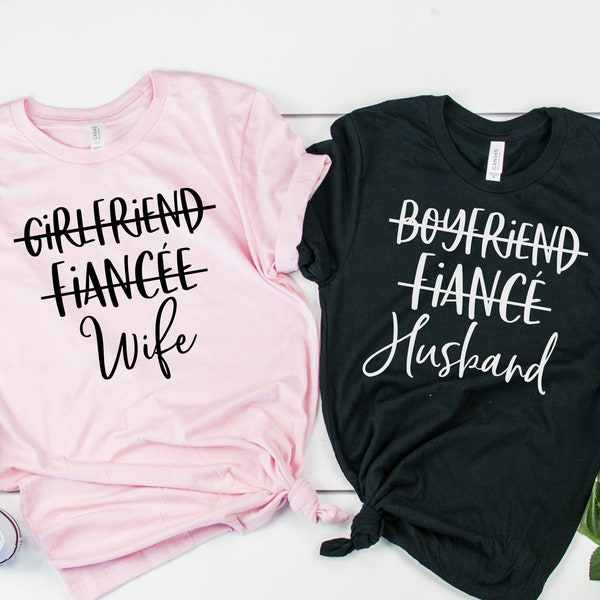 Girlfriend Fiancee Wife svg, Bundle, Matching Couples, Engagement Shirt, Hubby Svg, Wifey svg, husband shirt, Groom svg, SVG Design, eps dxf
