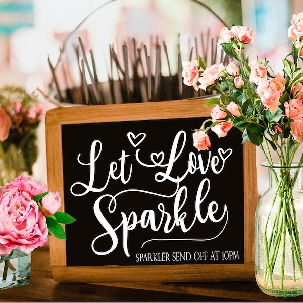 Étiquette Sparkler, Sparkler envoyer, Let love Sparkle, Sparklers de mariage, Mariage imprimable, Cricut Silhouette | Svg, Dxf, Png, PDF