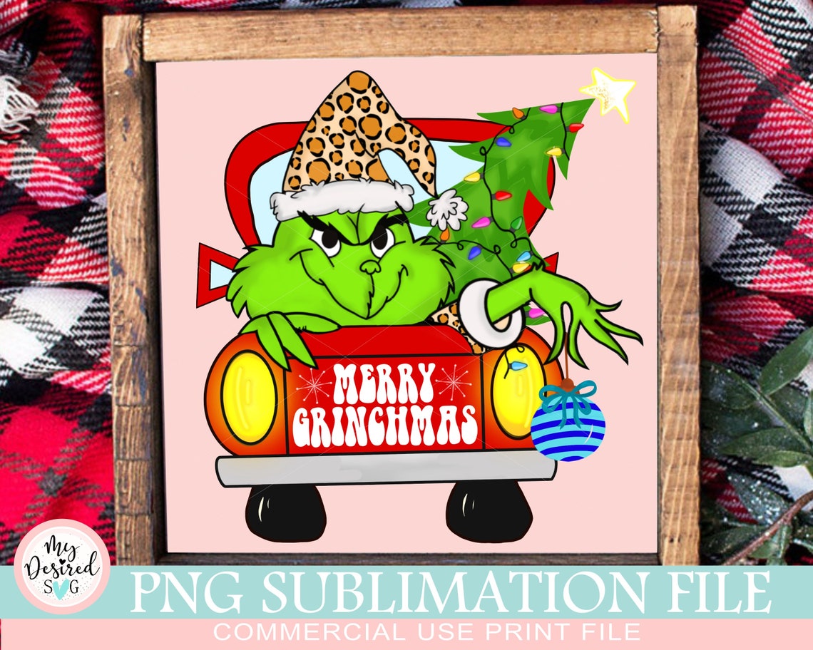 Merry Grinchmas PNG DTG Printing PNG File for Sublimation - Etsy