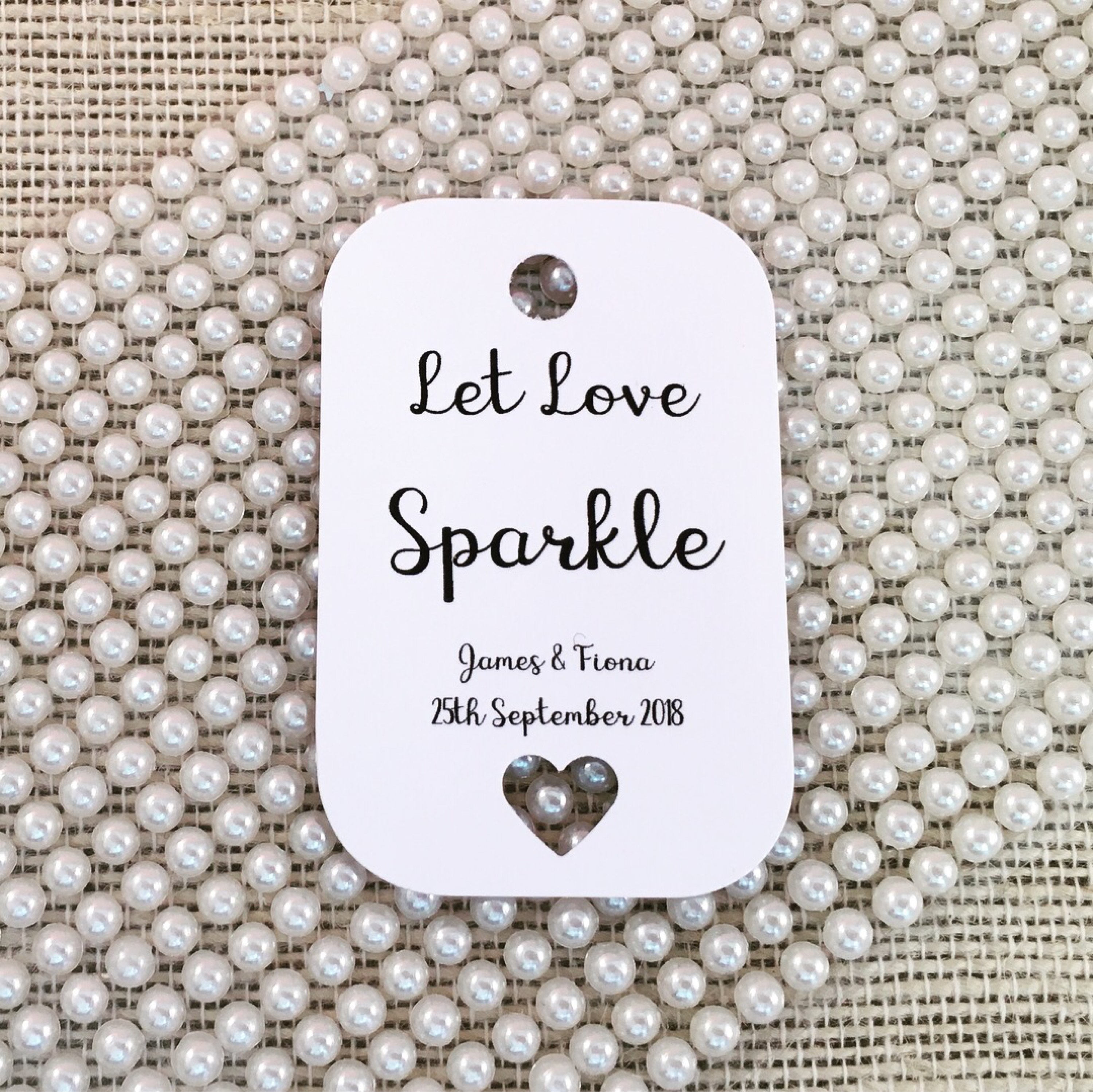 Let love sparkle sparkler tags wedding tags signs for | Etsy