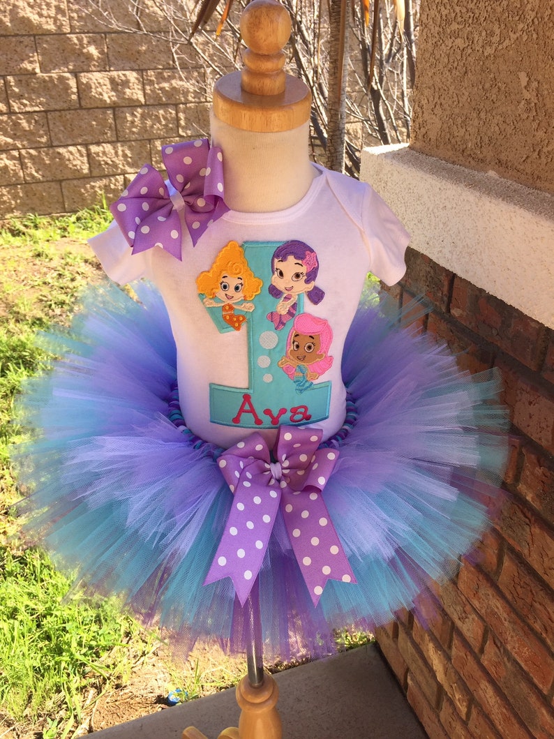 bubble guppies 1st birthday outfit for girl