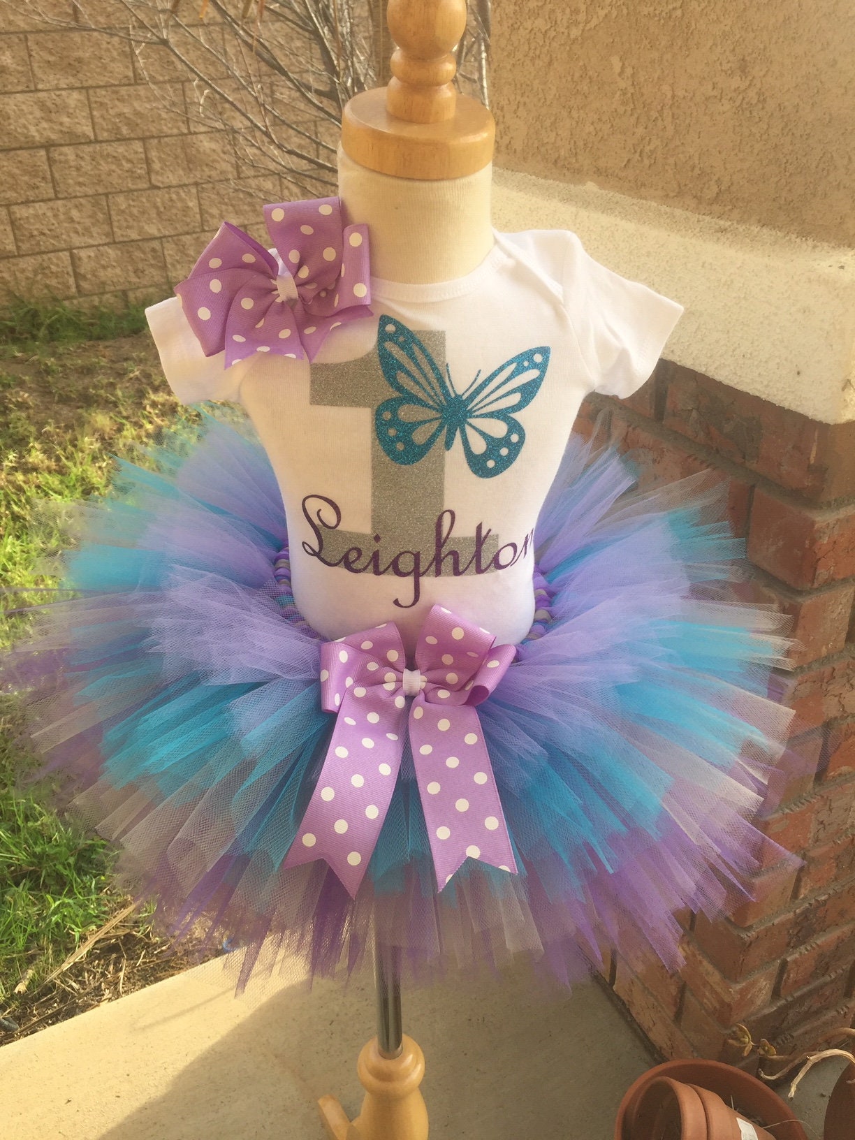 Butterfly Birthday Tutu Outfit Dress Set Handmade ANY Age Etsy