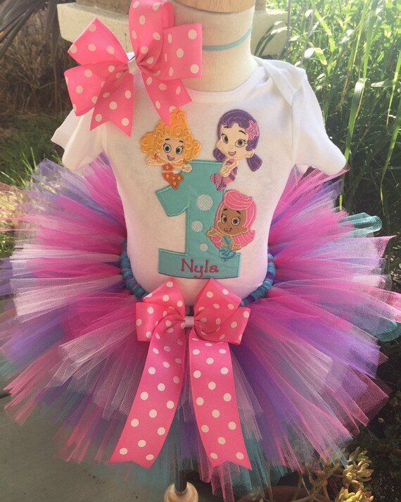 bubble guppies 1st birthday outfit for girl