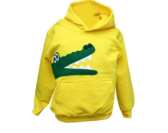 Crocodile Hoodie, Boy Hoodie, Girl Hoodie, Baby Hoodie, Toddler Hoodie, Boys Clothes, Girls Clothes, Kids Tops, Baby Tops, Unisex Hoodie,