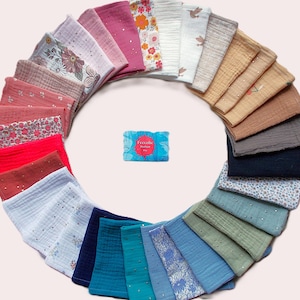 set of organic handkerchiefs, men, women, children, handmade, cotton square, pocket, washable and recyclable, zero waste, gift
