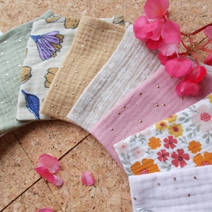 Organic handkerchiefs, washable, pocket, cloth, zero waste, gift, handmade, eco-friendly