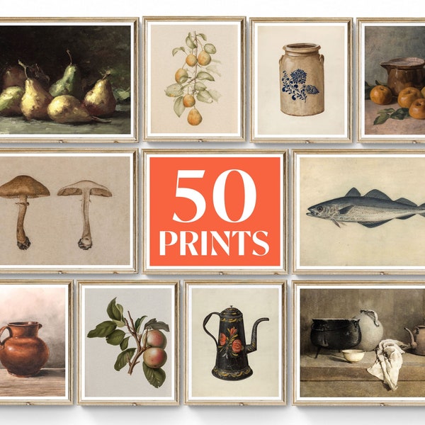 Vintage Kitchen Art Etsy