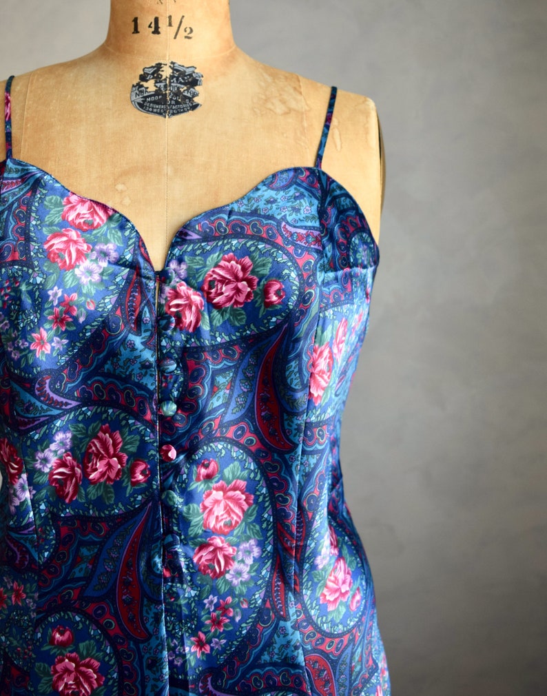 Vintage Floral Teddy Romper Vintage 1990s Sleep Romper Etsy