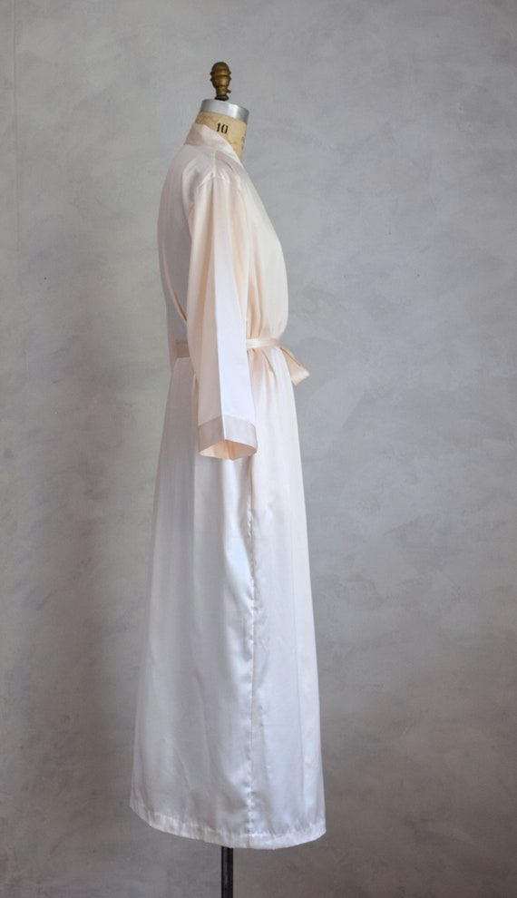 vintage 1990s blush satin belted robe | 80s 90s v… - image 4