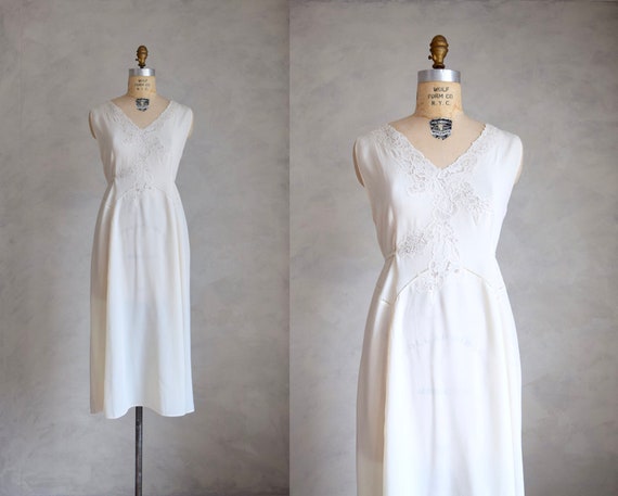 vintage 1930s silk nightgown | vintage 20s 30s sil