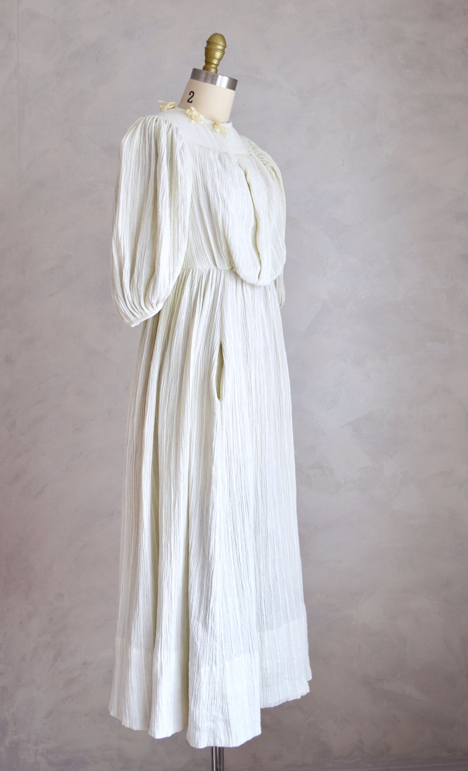 Antique prairie dress 1800s dress antique cream woven | Etsy