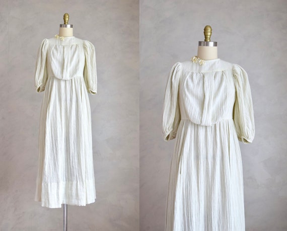 antique prairie dress | 1800s dress | antique crea