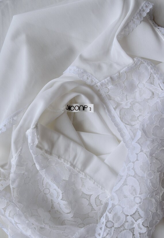 vintage white lacy peignoir set | white nightgown… - image 10