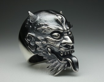 彫よし3×CREEPコラボリング「鬼/第三の目」リング - シルバー925