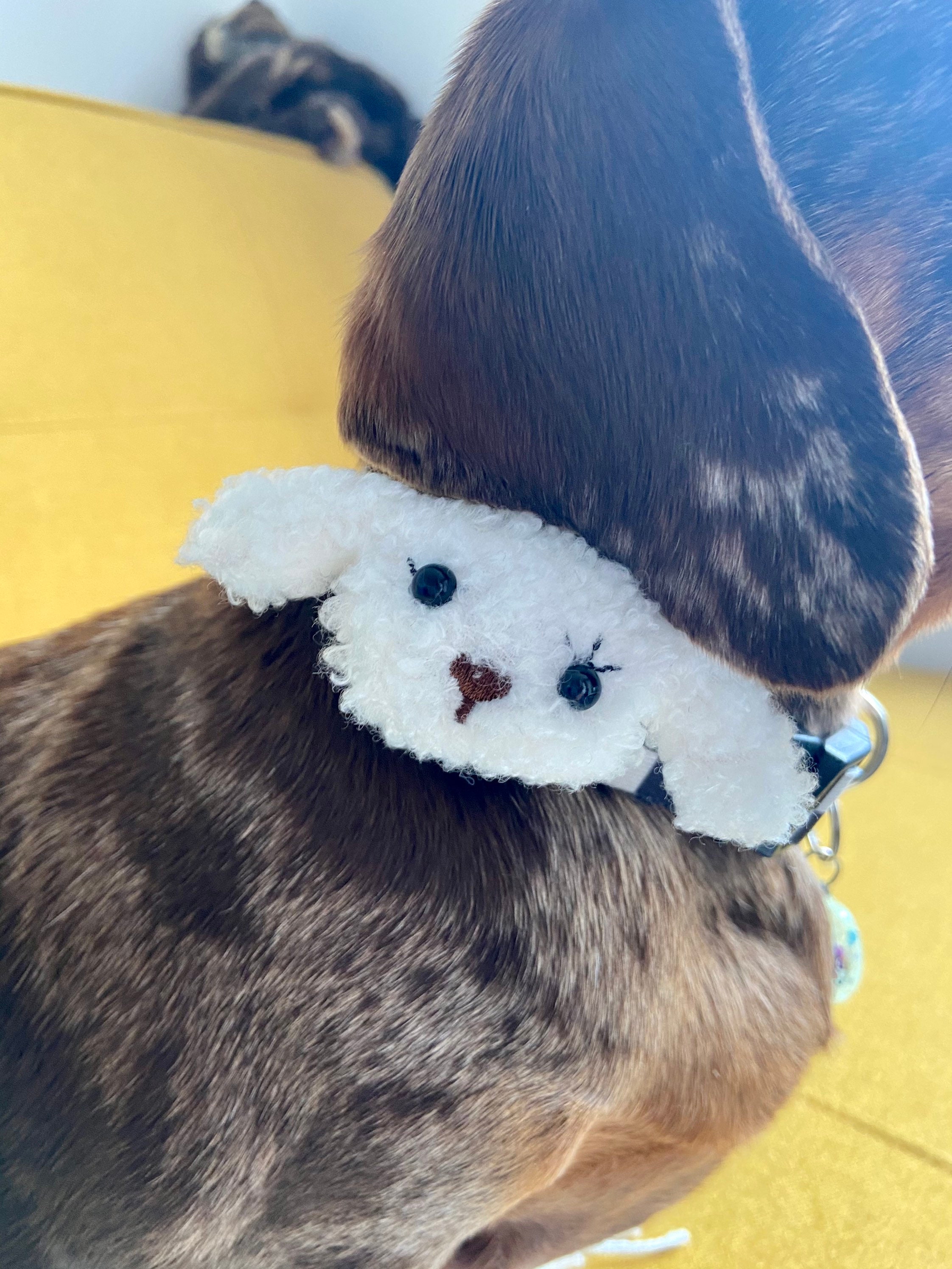 Fluffy puppy dog collar charm bow cute dog accessories Etsy