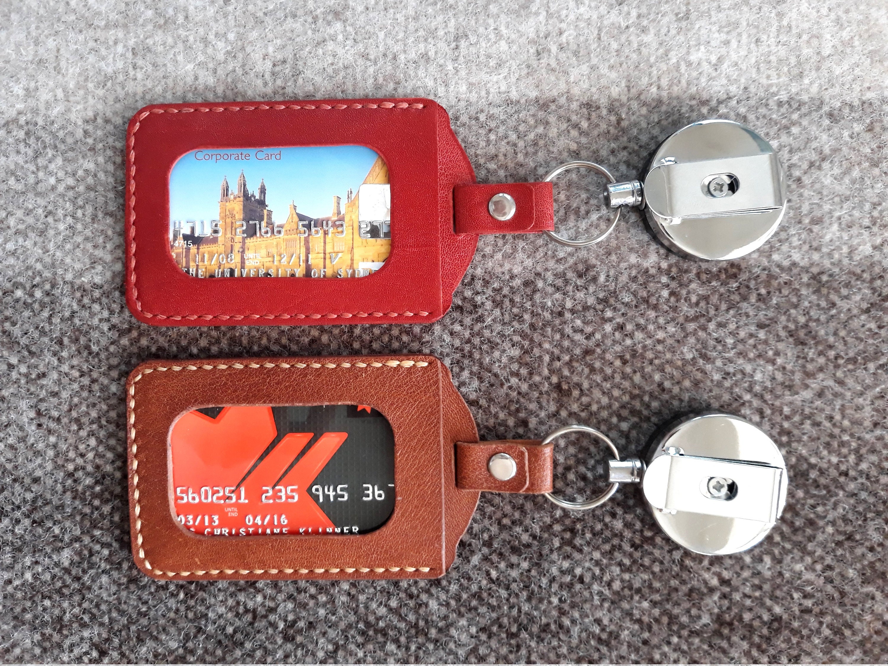 Clip on Leather Swipe Card Holder Extendable Card Holder Etsy Australia