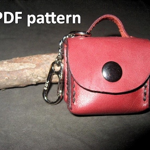 PDF Schnittmuster: Mini Leder Münzetui, kleine Accessoires, Leder-Accessoires, Geschenke für Sie, Valentinsgeschenke, Selbermachen, einfaches Schnittmuster