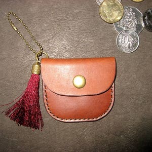 Mini Leder Geldbeutel, Schlüsselanhänger Aufsatz, Schmucktäschchen, Taschenaufsatz, Mini Geldbörse, hochwertig verarbeitet, kleines Geschenk, Münzhalter