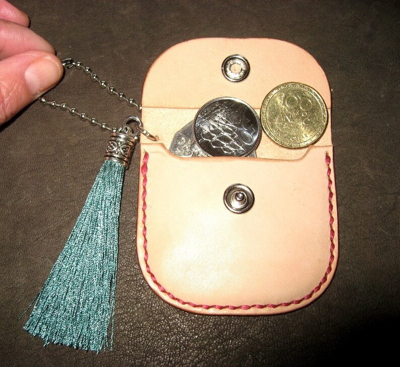 Mini Leather Coin Case Key Holder Attachment Jewellery Etsy