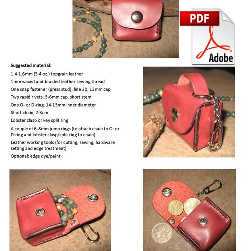 Leather Coin Purse Pattern Etsy