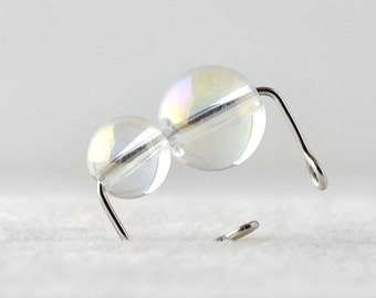 Soap bubble Ear cuff, contemporary jewelry, minimalist, Single Ear Cuff, Ear Cuff no Piercing Crystal, Stainless steel